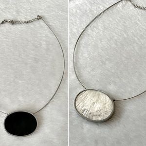 Double-Sided Modern Pendant Necklace, Artist-Made